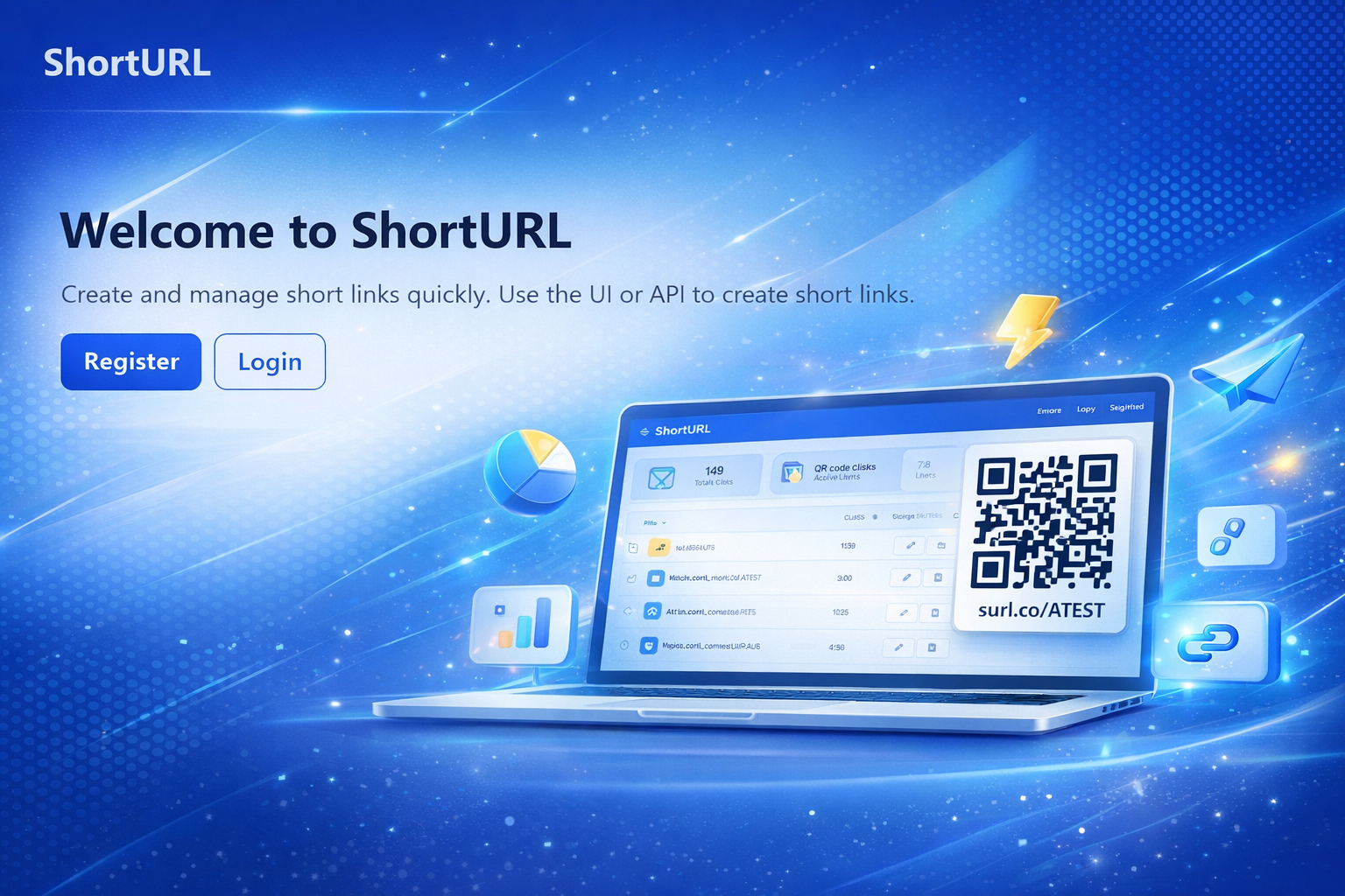ShortURL Platform with QR Codes, Click Stats and CSV Export (Python, Django)